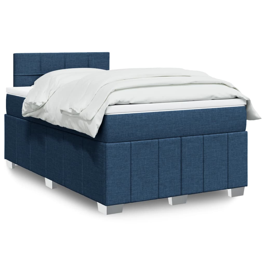 Boxspring 120x190 cm Crème met LED | Compleet Bed met Pocketveringmatras & Topmatras - Spotlights shopping