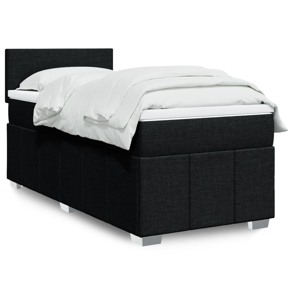 Boxspring 120x190 cm Crème | Luxe Compleet Bed met Pocketvering, Topmatras & Verstelbaar Hoofdbord - Spotlights shopping