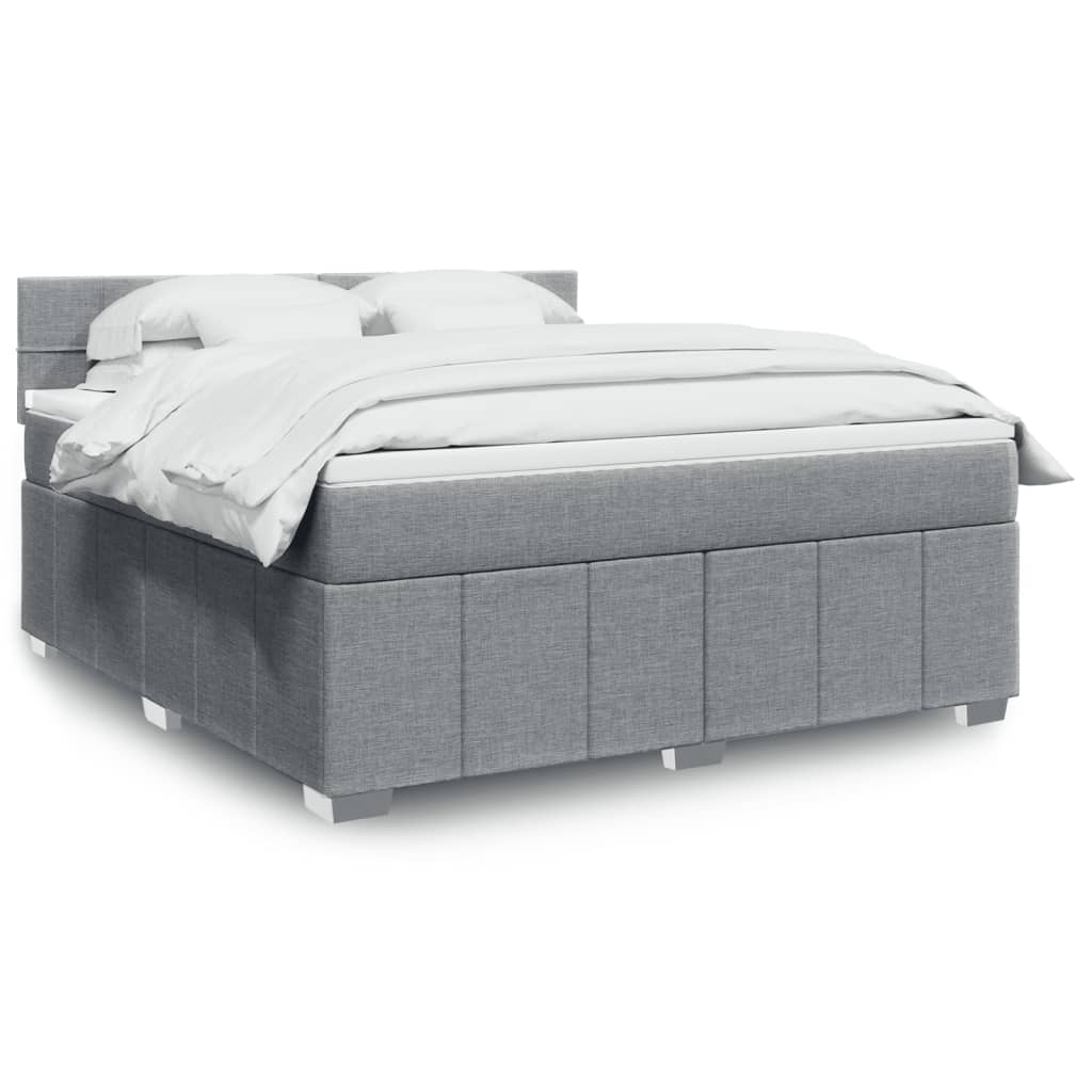 Boxspring 120x190 cm Crème met LED | Compleet Bed met Pocketveringmatras & Topmatras - Spotlights shopping