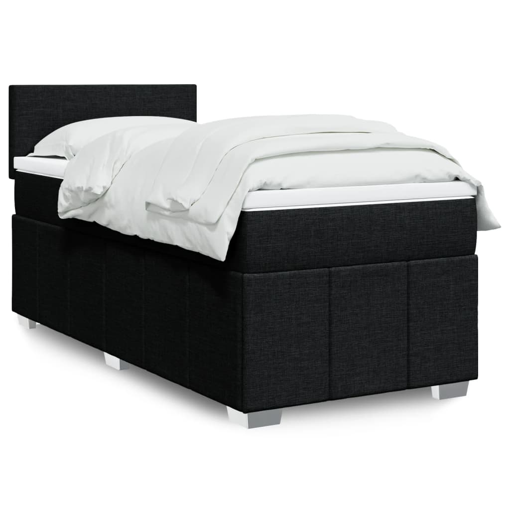 Boxspring 120x190 cm Crème | Luxe Compleet Bed met Pocketvering, Topmatras & Verstelbaar Hoofdbord - Spotlights shopping