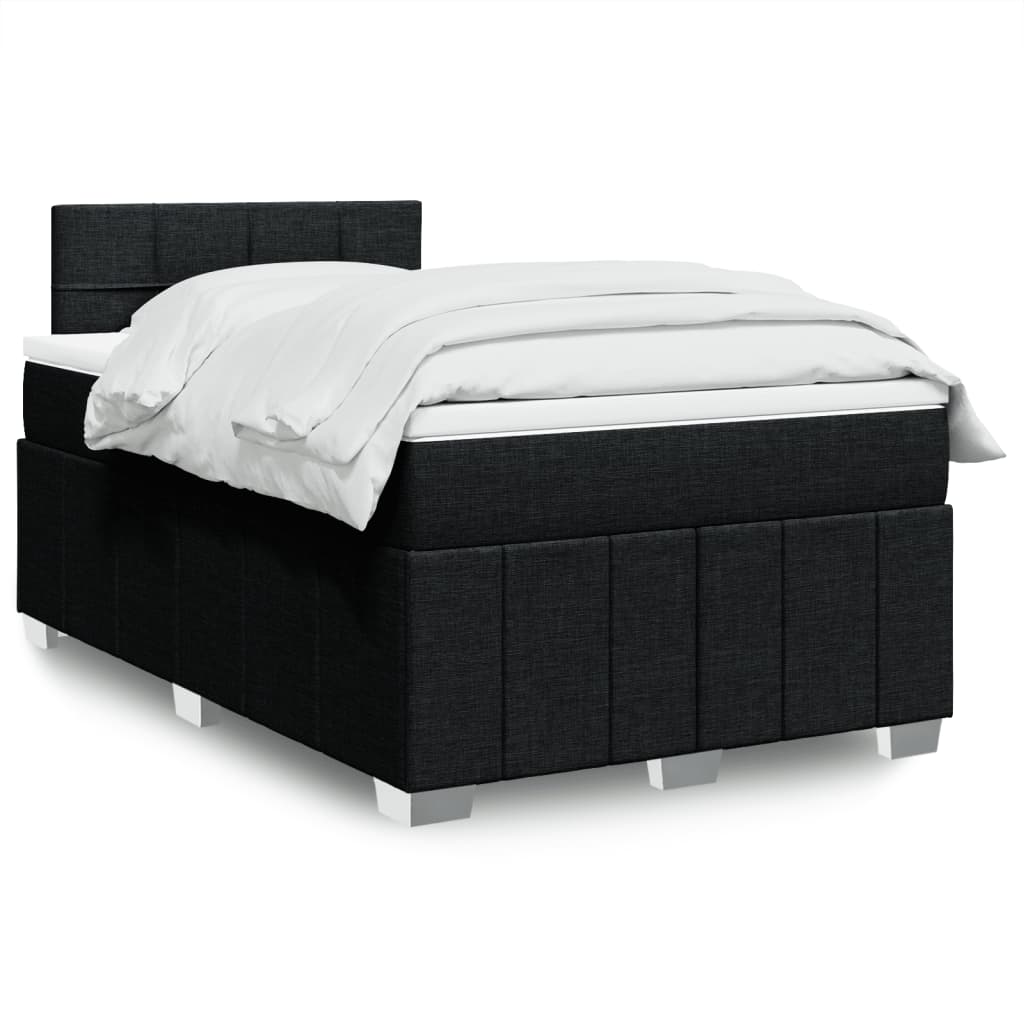 Boxspring 120x190 cm Crème met LED | Compleet Bed met Pocketveringmatras & Topmatras - Spotlights shopping