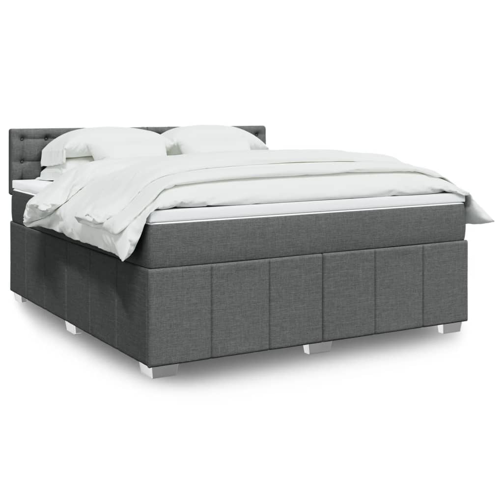 Boxspring 120x190 cm Crème | Compleet Bed met Pocketveringmatras, Topmatras & Verstelbaar Hoofdbord - Spotlights shopping