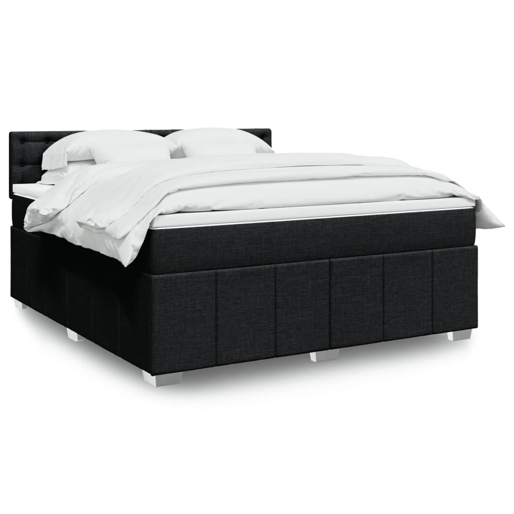 Boxspring 120x190 cm Crème | Compleet Bed met Pocketveringmatras, Topmatras & Verstelbaar Hoofdbord - Spotlights shopping