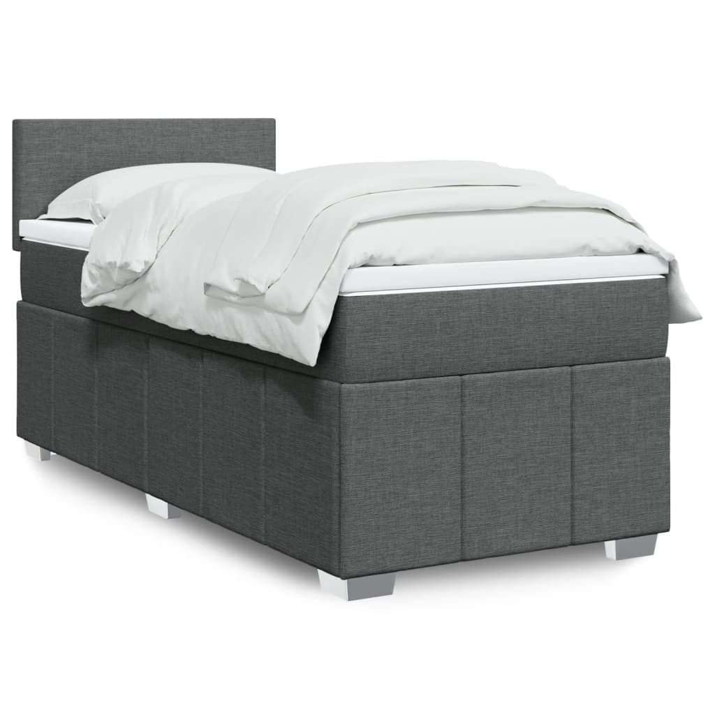 Boxspring 120x190 cm Crème | Luxe Compleet Bed met Pocketvering, Topmatras & Verstelbaar Hoofdbord - Spotlights shopping