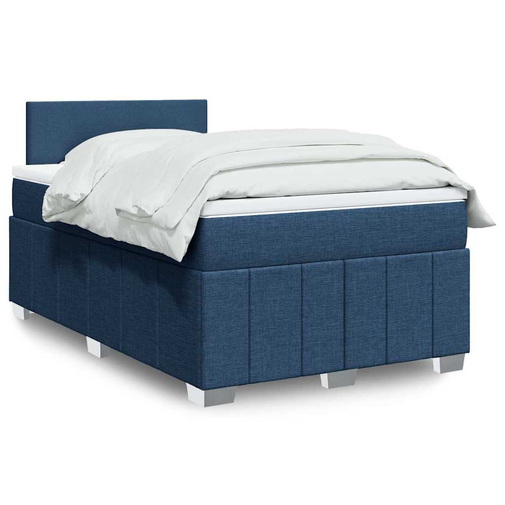 Boxspring 120x190 cm Crème | Luxe Compleet Bed met Pocketvering, Topmatras & Verstelbaar Hoofdbord - Spotlights shopping