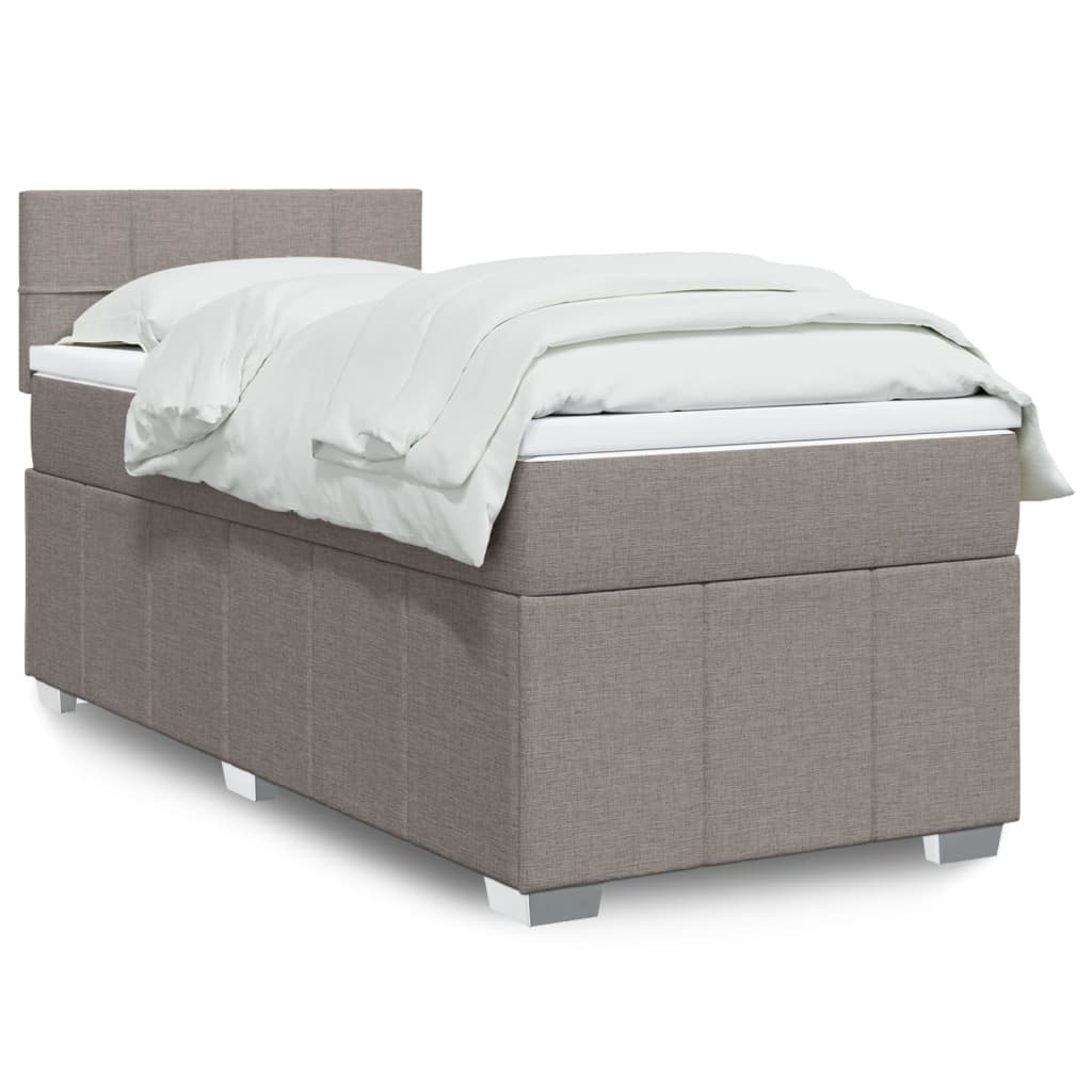 Boxspring 120x190 cm Crème met LED | Compleet Bed met Pocketveringmatras & Topmatras - Spotlights shopping