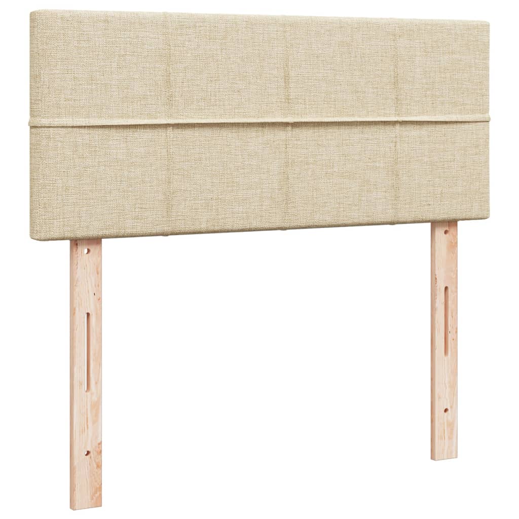 Boxspring 120x190 cm Crème met LED | Compleet Bed met Pocketveringmatras & Topmatras - Spotlights shopping