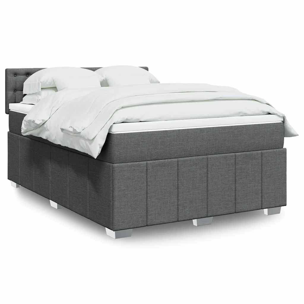 Boxspring 120x190 cm Crème | Compleet Bed met Pocketveringmatras, Topmatras & Verstelbaar Hoofdbord - Spotlights shopping