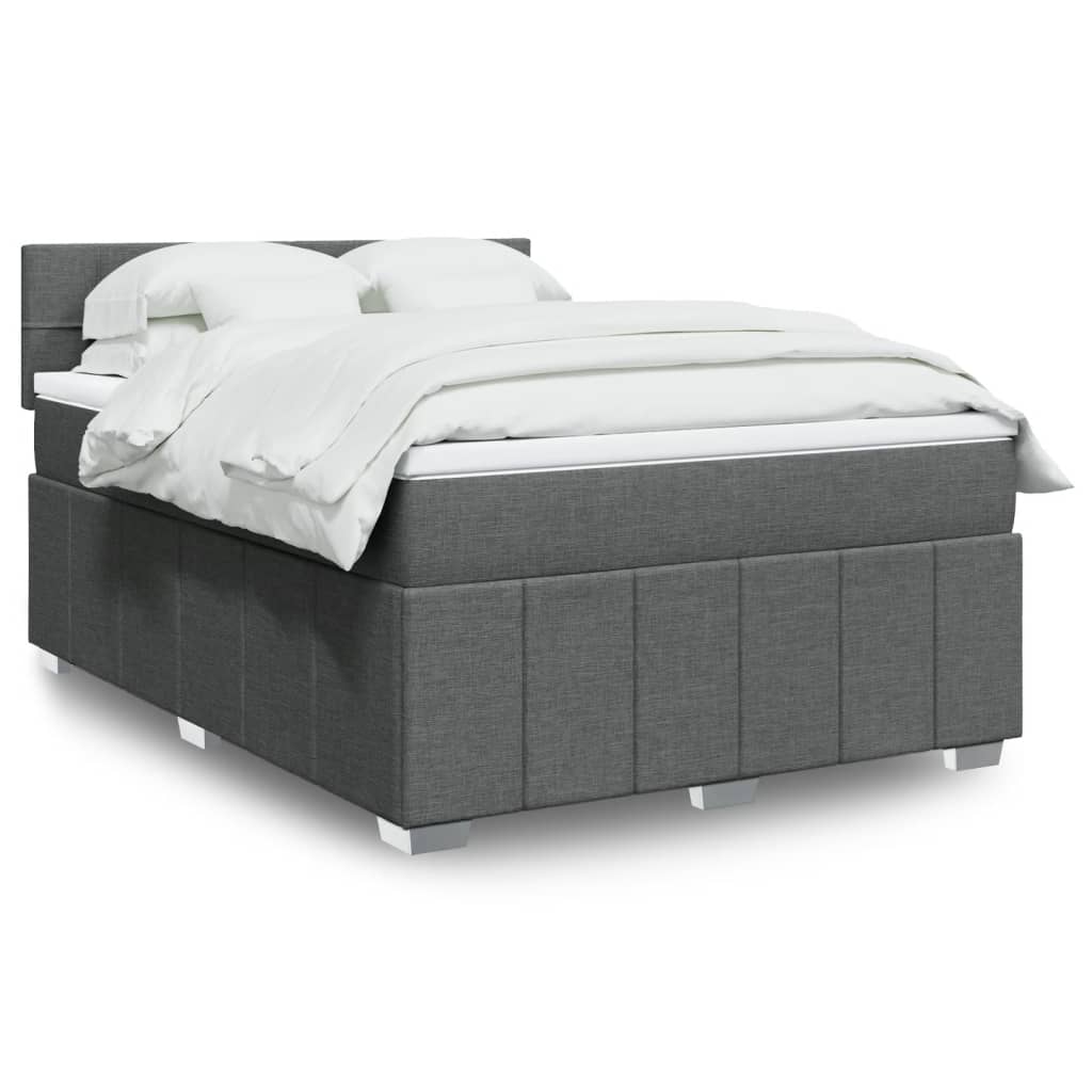 Boxspring 120x190 cm Crème met LED | Compleet Bed met Pocketveringmatras & Topmatras - Spotlights shopping