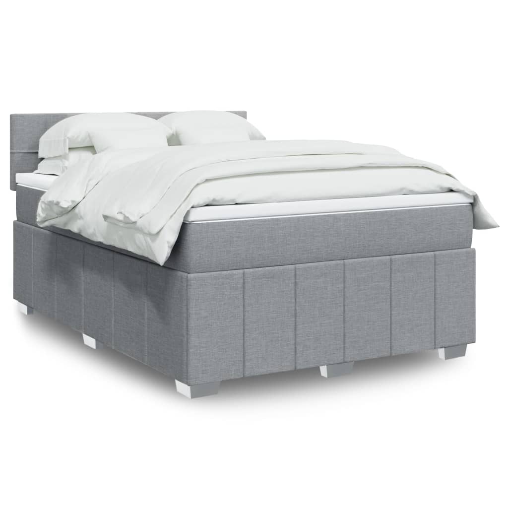 Boxspring 120x190 cm Crème met LED | Compleet Bed met Pocketveringmatras & Topmatras - Spotlights shopping