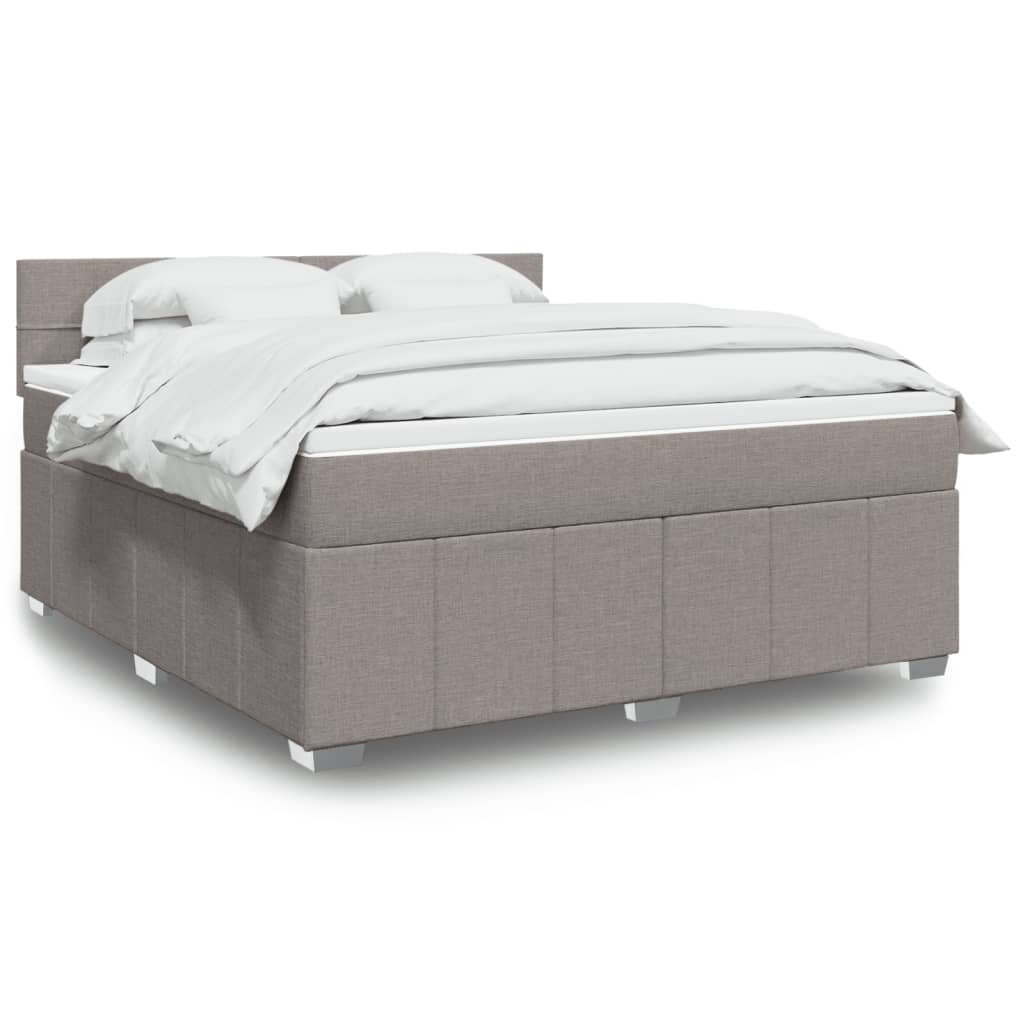 Boxspring 120x190 cm Crème met LED | Compleet Bed met Pocketveringmatras & Topmatras - Spotlights shopping