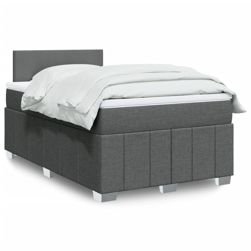 Boxspring 120x190 cm Crème | Luxe Compleet Bed met Pocketvering, Topmatras & Verstelbaar Hoofdbord - Spotlights shopping