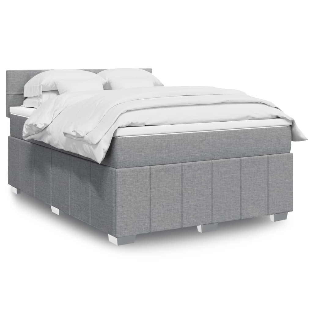 Boxspring 120x190 cm Crème met LED | Compleet Bed met Pocketveringmatras & Topmatras - Spotlights shopping