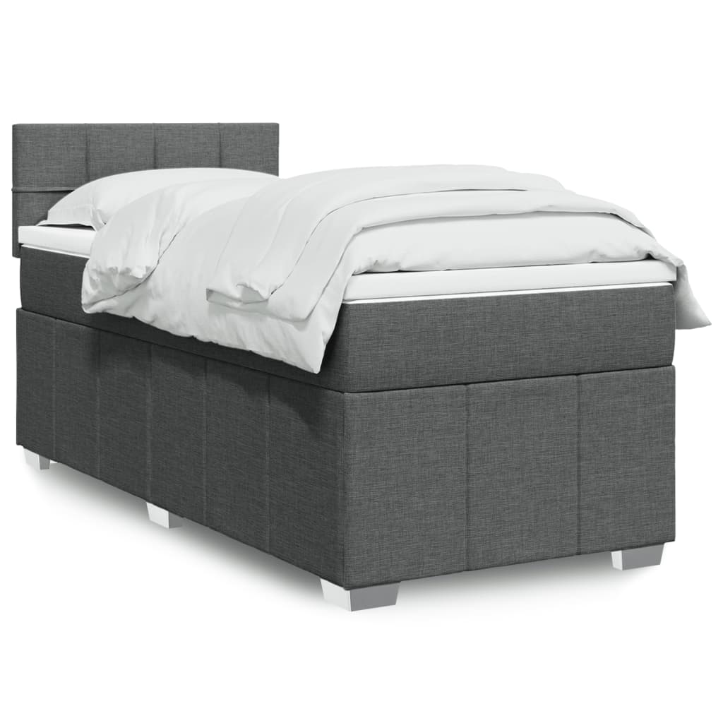 Boxspring 120x190 cm Crème met LED | Compleet Bed met Pocketveringmatras & Topmatras - Spotlights shopping