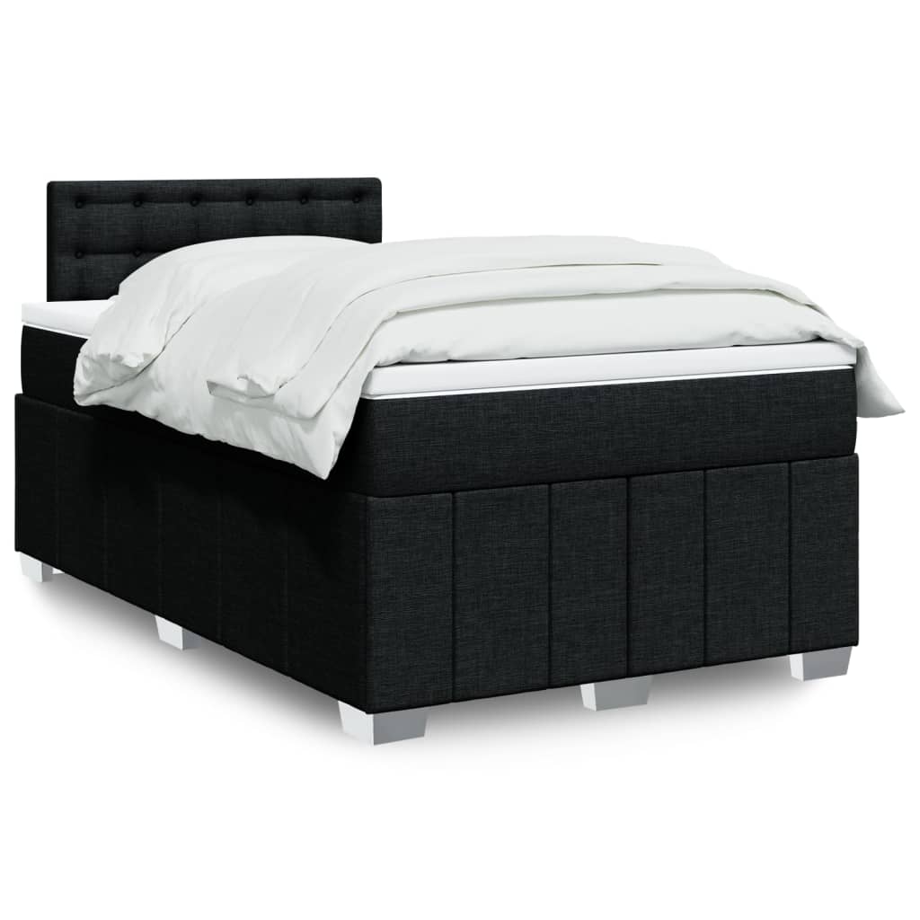 Boxspring 120x190 cm Crème | Compleet Bed met Pocketveringmatras, Topmatras & Verstelbaar Hoofdbord - Spotlights shopping