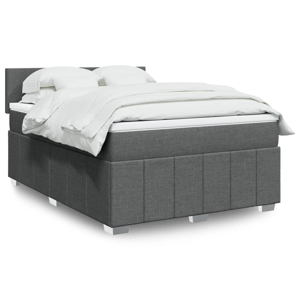 Boxspring 120x190 cm Crème | Luxe Compleet Bed met Pocketvering, Topmatras & Verstelbaar Hoofdbord - Spotlights shopping