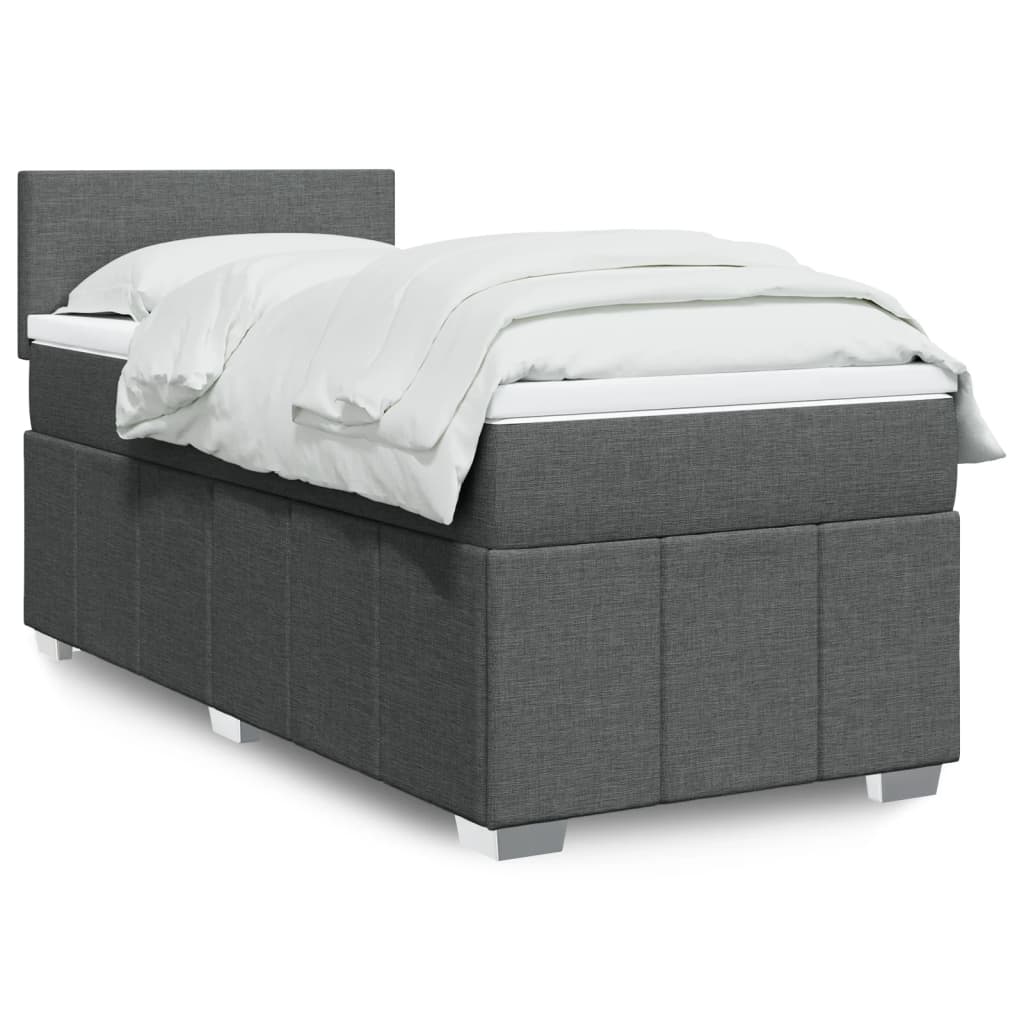 Boxspring 120x190 cm Crème | Luxe Compleet Bed met Pocketvering, Topmatras & Verstelbaar Hoofdbord - Spotlights shopping