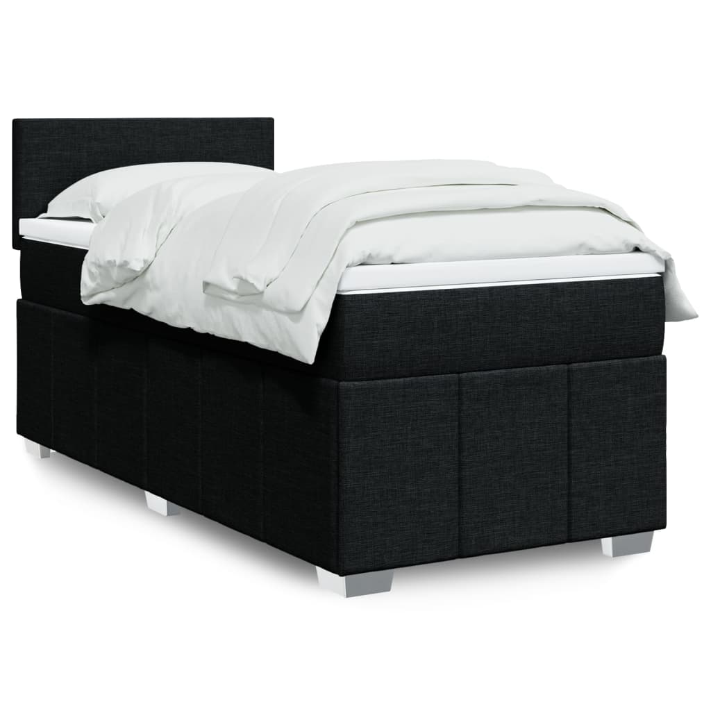 Boxspring 120x190 cm Crème | Luxe Compleet Bed met Pocketvering, Topmatras & Verstelbaar Hoofdbord - Spotlights shopping