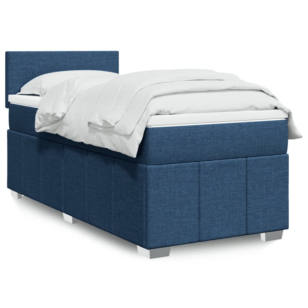 Boxspring 120x190 cm Crème | Luxe Compleet Bed met Pocketvering, Topmatras & Verstelbaar Hoofdbord - Spotlights shopping