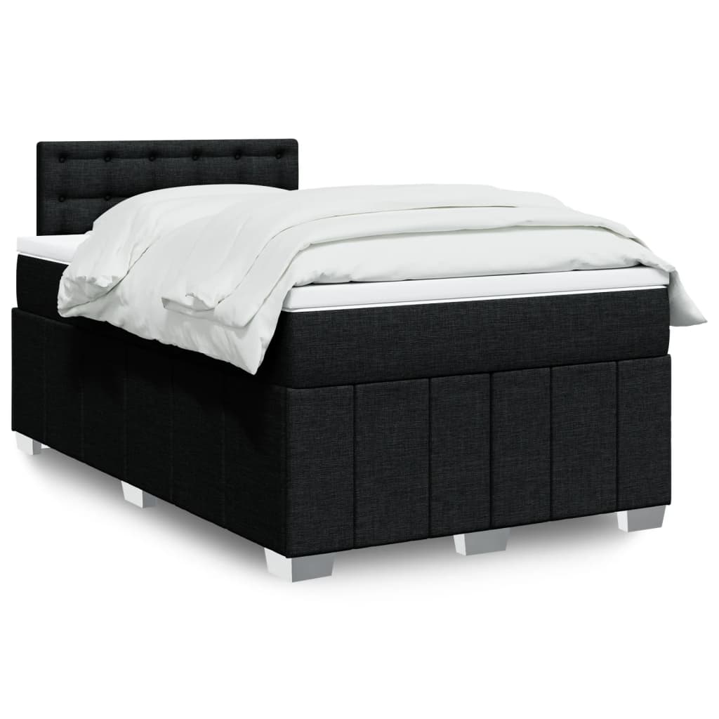 Boxspring 120x190 cm Crème | Compleet Bed met Pocketveringmatras, Topmatras & Verstelbaar Hoofdbord - Spotlights shopping