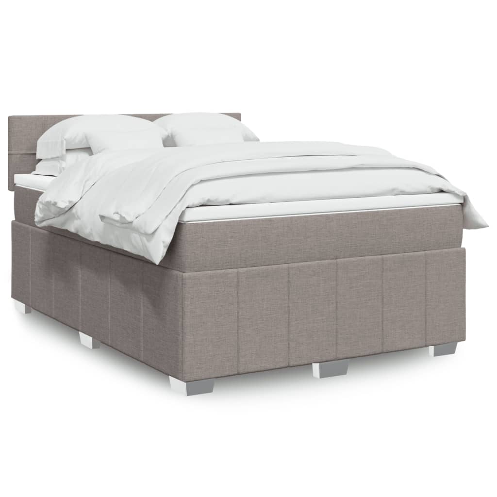 Boxspring 120x190 cm Crème met LED | Compleet Bed met Pocketveringmatras & Topmatras - Spotlights shopping