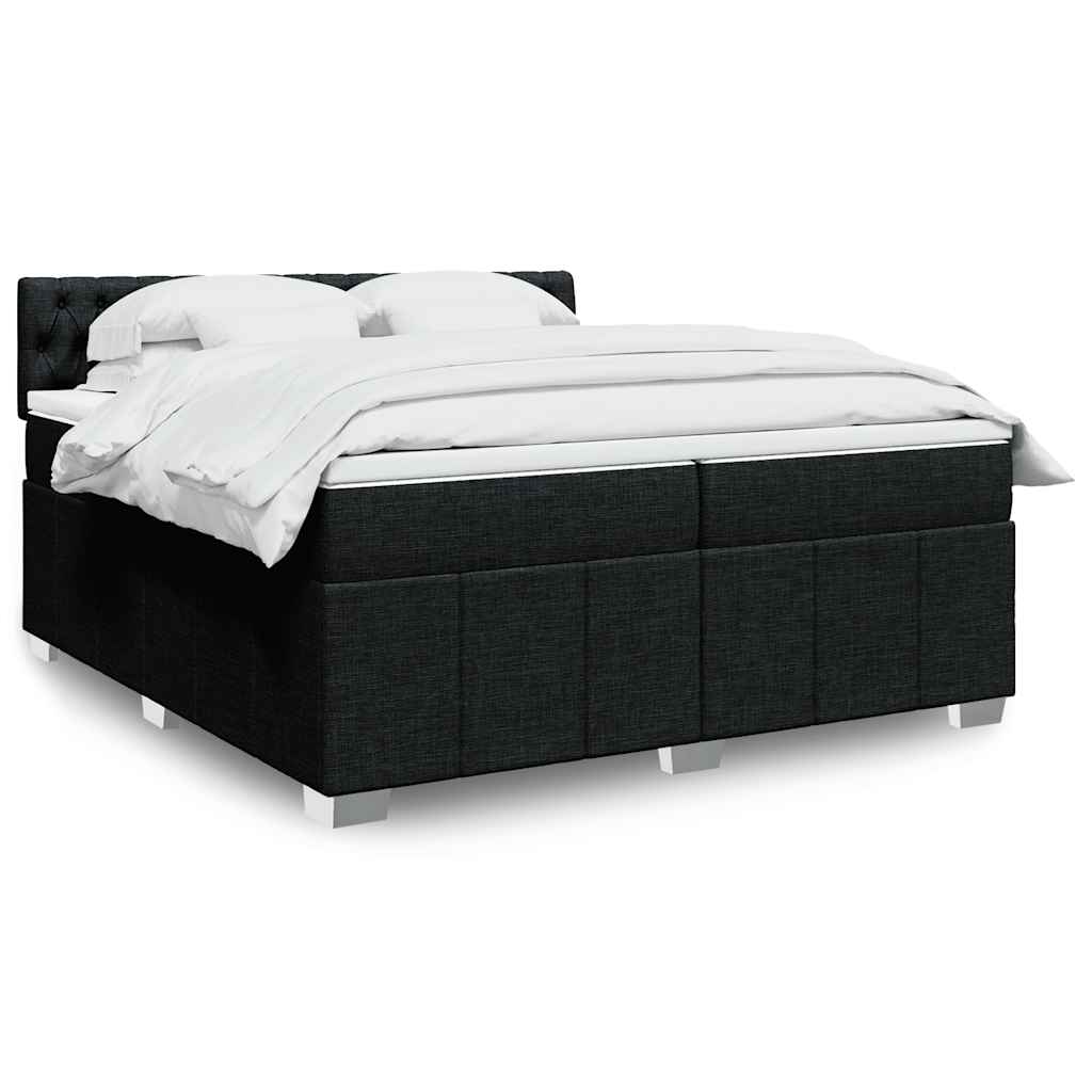 Crème boxspring 120x190 cm met gestoffeerd hoofdbord, pocketveringmatras, topmatras en LED-verlichting