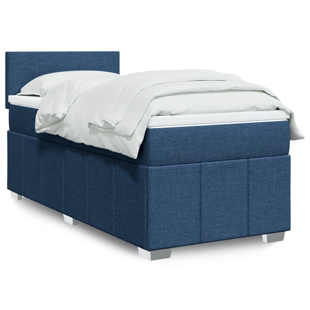 Boxspring 120x190 cm Crème | Luxe Compleet Bed met Pocketvering, Topmatras & Verstelbaar Hoofdbord - Spotlights shopping