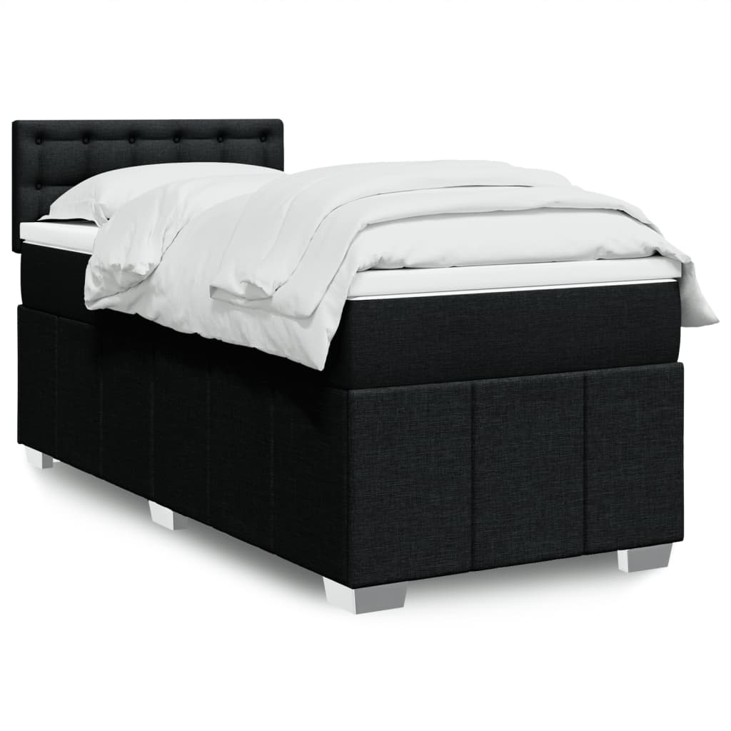 Boxspring 120x190 cm Crème | Compleet Bed met Pocketveringmatras, Topmatras & Verstelbaar Hoofdbord - Spotlights shopping