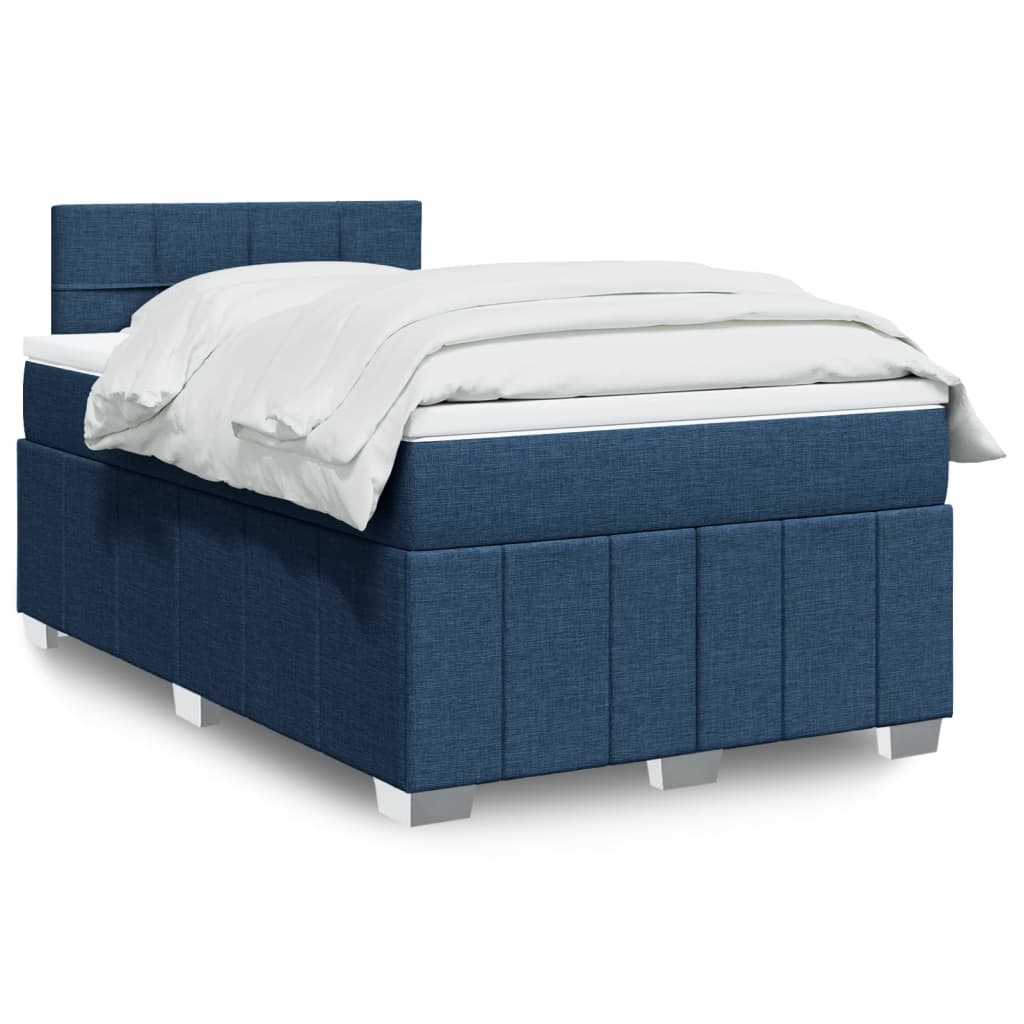 Boxspring 120x190 cm Crème met LED | Compleet Bed met Pocketveringmatras & Topmatras - Spotlights shopping