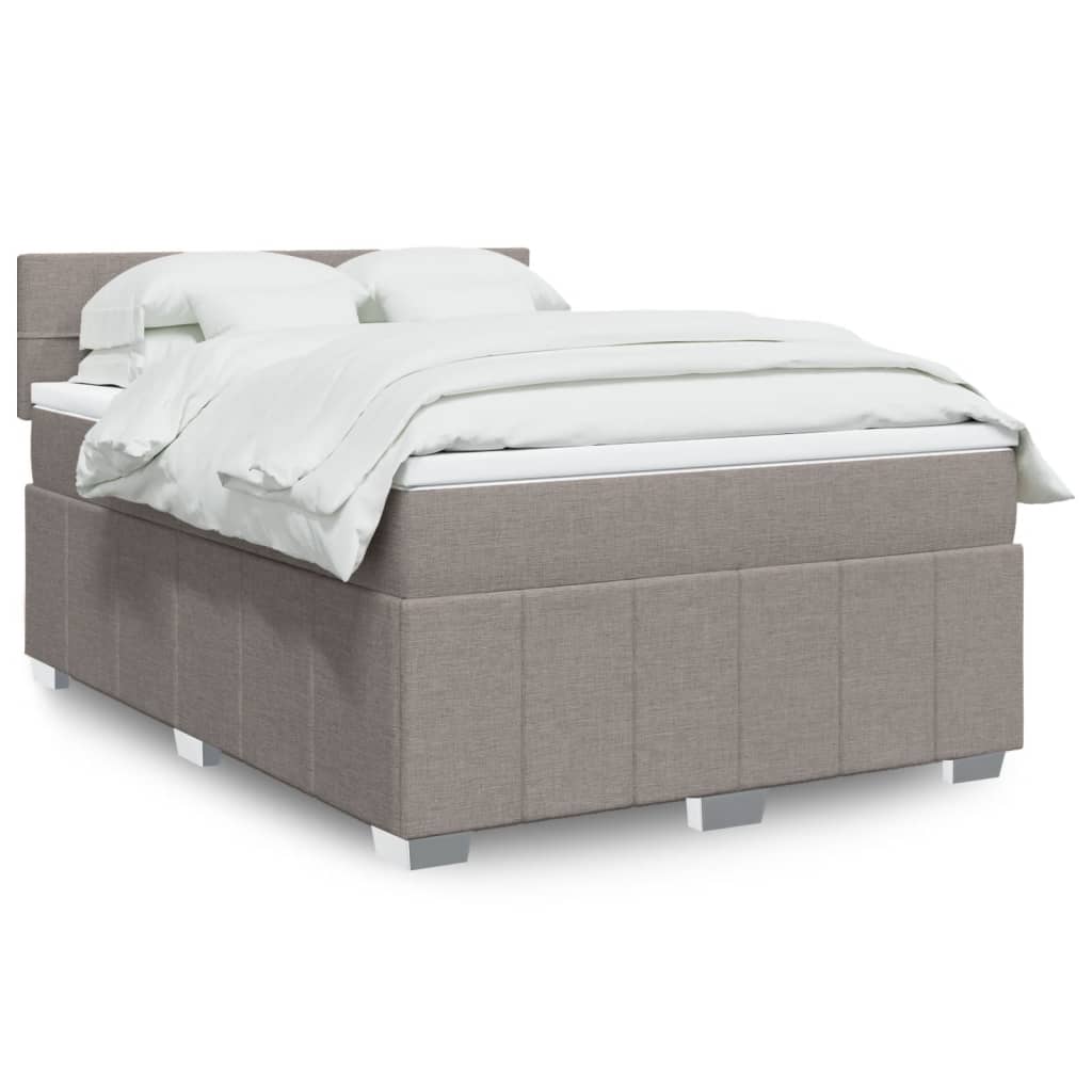 Boxspring 120x190 cm Crème met LED | Compleet Bed met Pocketveringmatras & Topmatras - Spotlights shopping