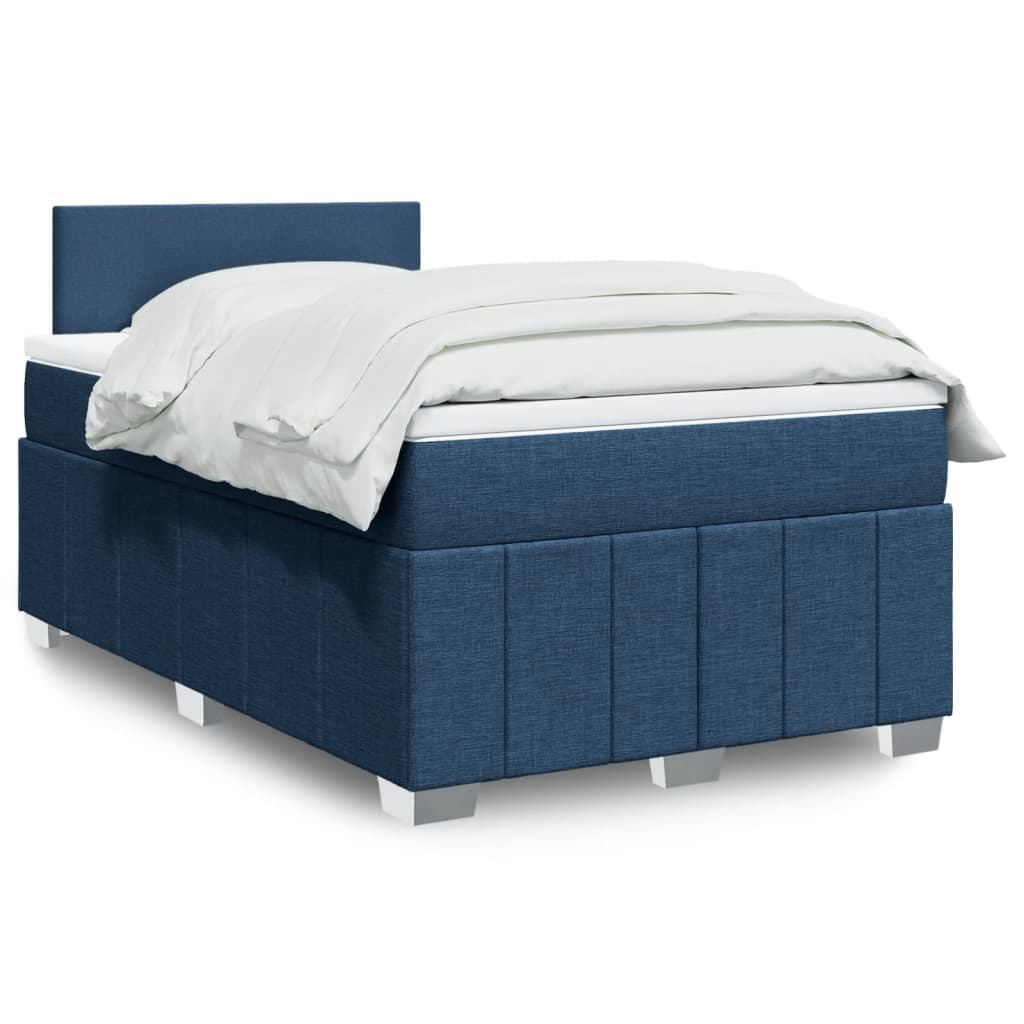 Boxspring 120x190 cm Crème | Luxe Compleet Bed met Pocketvering, Topmatras & Verstelbaar Hoofdbord - Spotlights shopping