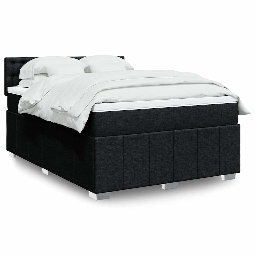Boxspring 120x190 cm Crème | Compleet Bed met Pocketveringmatras, Topmatras & Verstelbaar Hoofdbord - Spotlights shopping