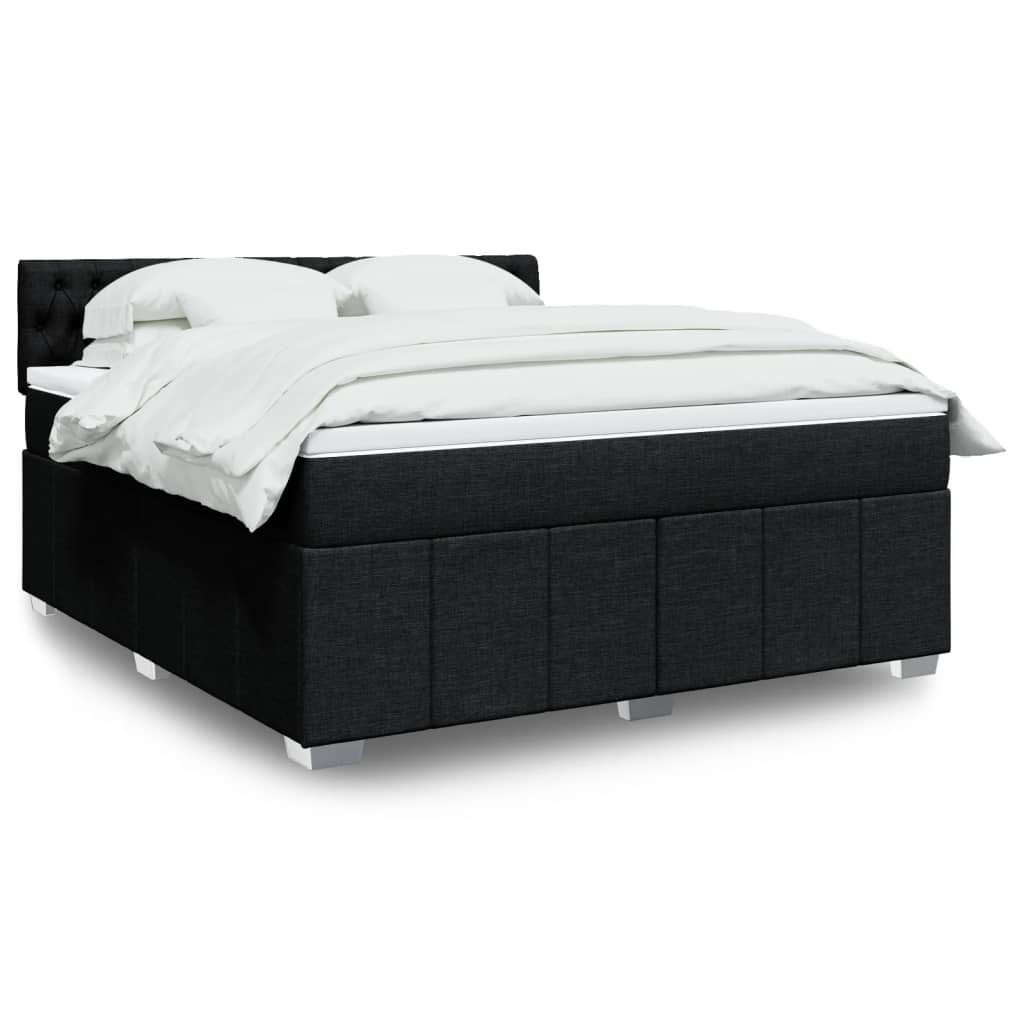 Crème boxspring 120x190 cm met gestoffeerd hoofdbord, pocketveringmatras, topmatras en LED-verlichting