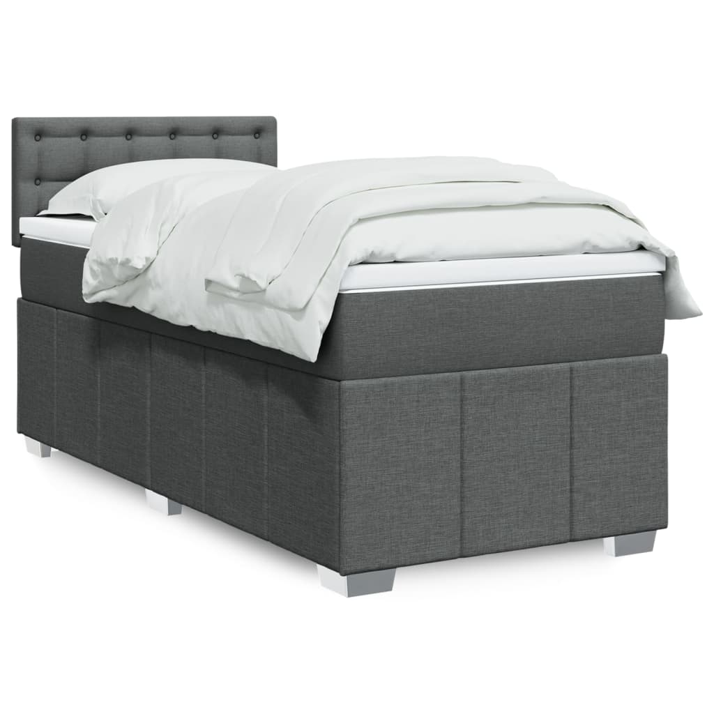 Boxspring 120x190 cm Crème | Compleet Bed met Pocketveringmatras, Topmatras & Verstelbaar Hoofdbord - Spotlights shopping