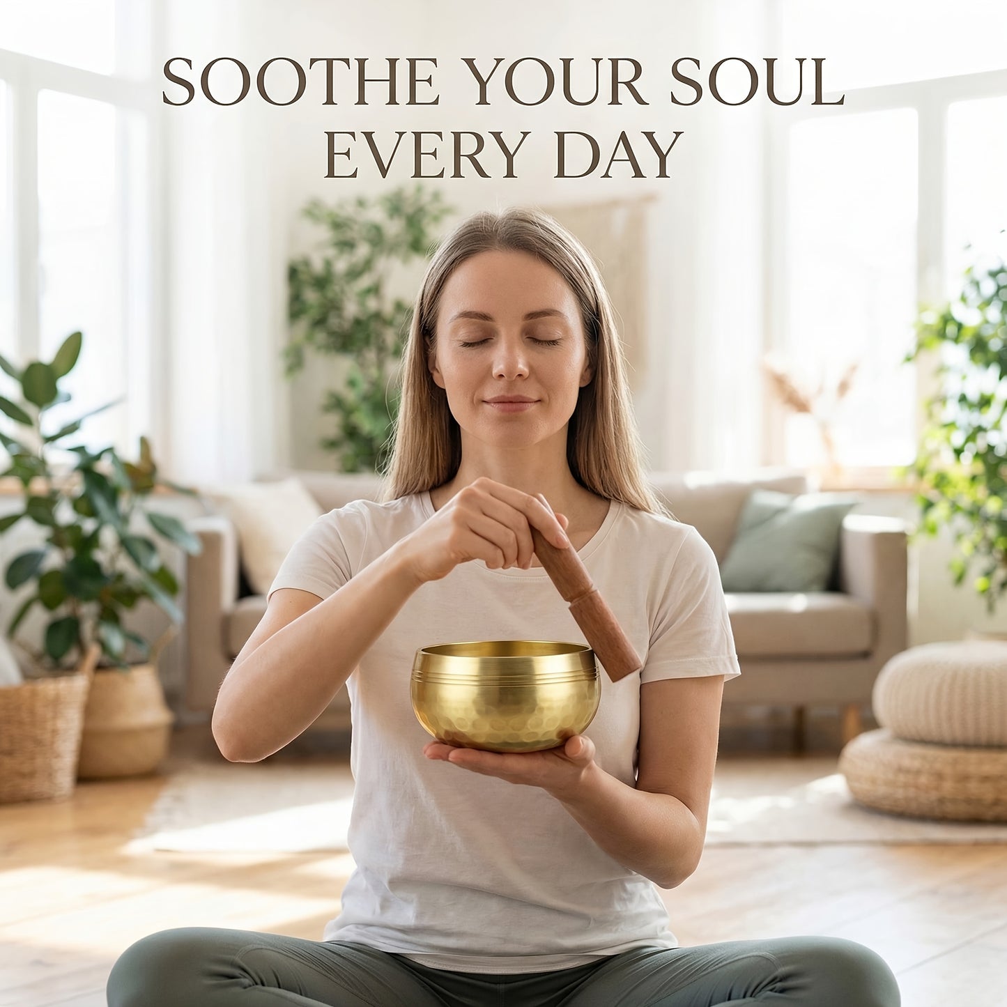 Handgemaakte Nepalese Tibetaanse Klankschaal Meditatie Cadeauset met Klever & Kussen - 8,5 cm Geschikt voor Yoga, Ontspanning, Mindfulness, Geluid, Draagbaar Geluidsinstrument voor Oefening en Mindful Leven