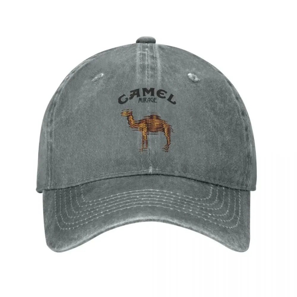 Camel Accessories Men Women Trucker Hat Animal Distressed Washed Caps Hat Vintage Outdoor Running Golf Adjustable Fit Headwear - Spotlights shopping