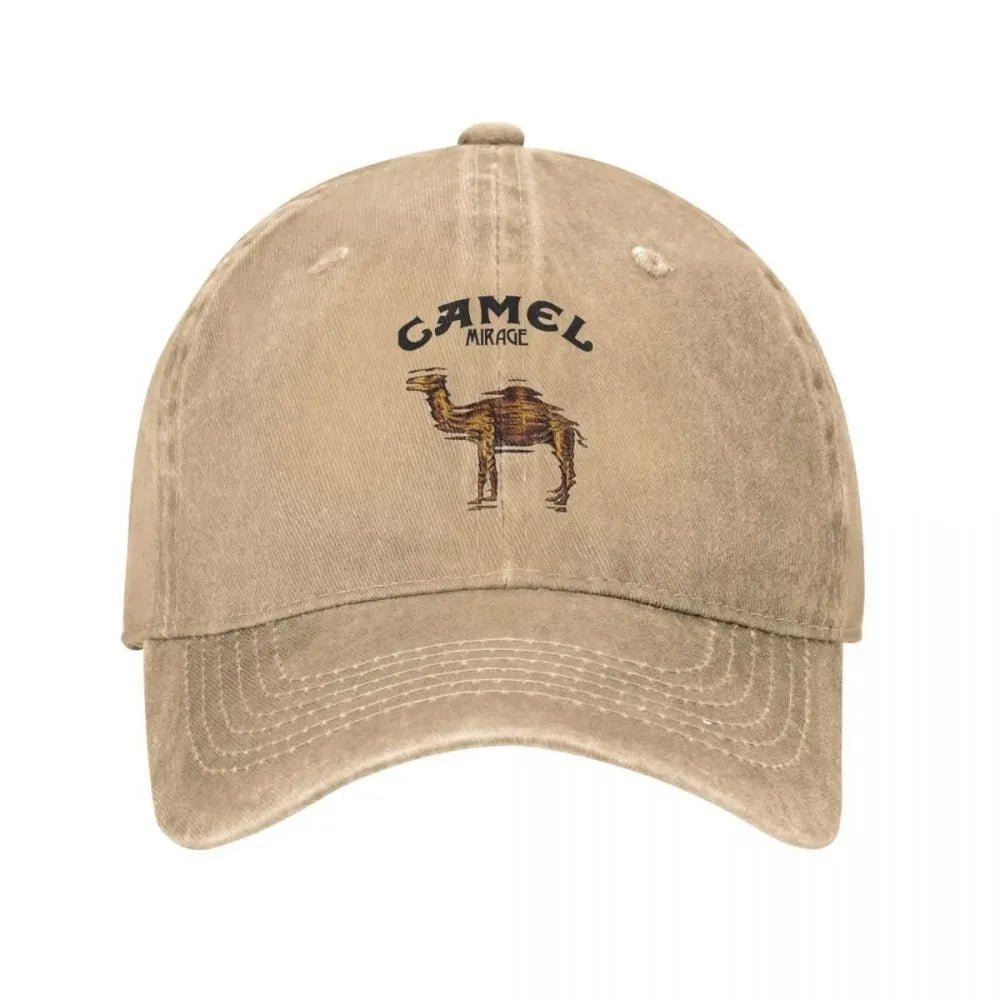 Camel Accessories Men Women Trucker Hat Animal Distressed Washed Caps Hat Vintage Outdoor Running Golf Adjustable Fit Headwear - Spotlights shopping