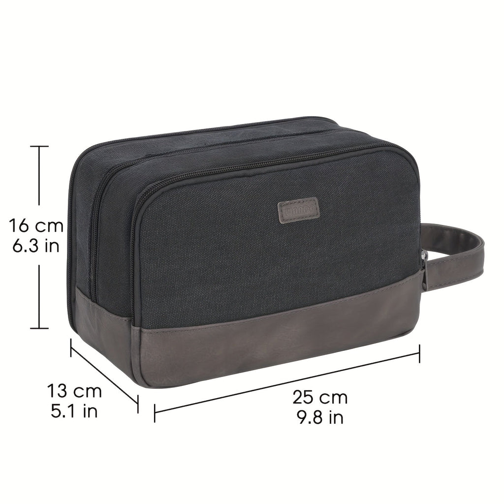 Canvas Toilettas met Zijhandvat en Apart Nat- en Droogvak - Spotlights shopping