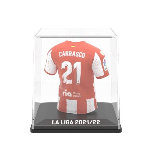 Yannick Carrasco Atlético Madrid My Jersey 2021/2022 mini voetbalshirt met display case en Augmented Reality