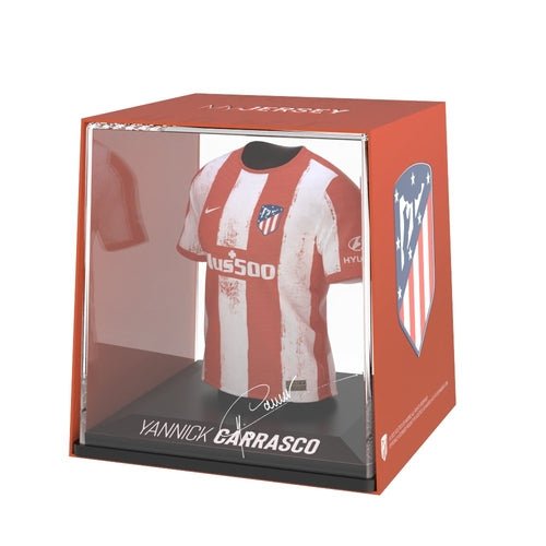 Yannick Carrasco Atlético Madrid My Jersey 2021/2022 mini voetbalshirt met display case en Augmented Reality