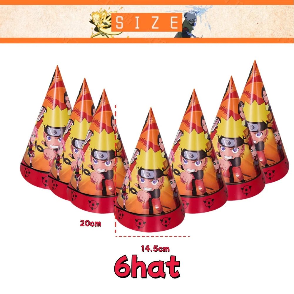Naruto feestservies set met bekers, borden en servetten voor een anime verjaardagsfeest