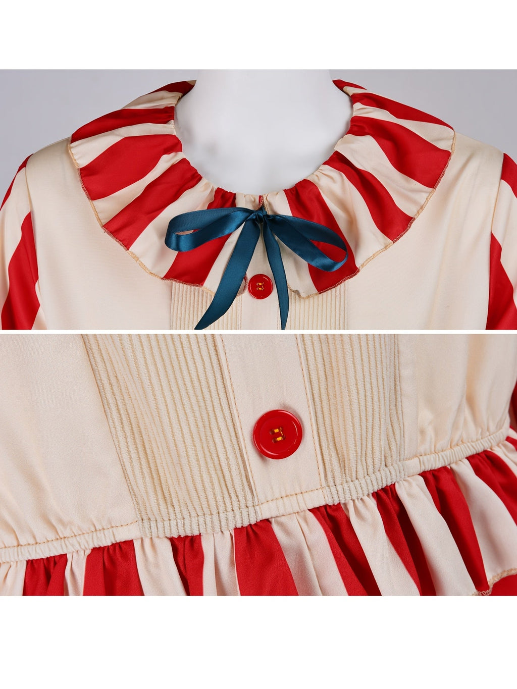Rood-wit clownkostuum voor volwassenen voor Halloween