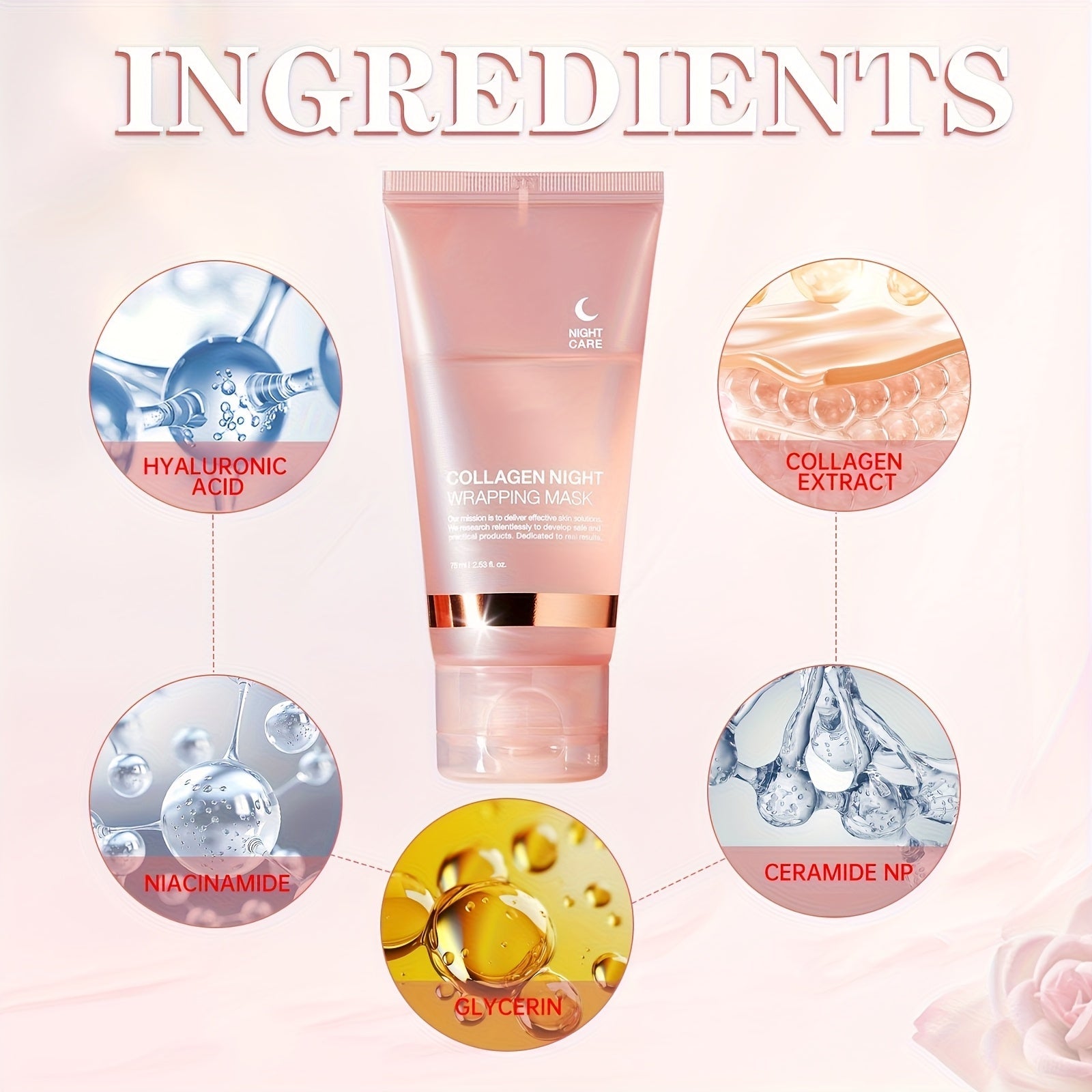 Collageen Nachtmasker 3-Pack – Niacinamide & Hyaluronzuur - Spotlights shopping