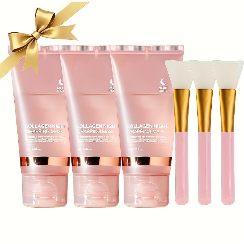 Collageen Nachtmasker 3-Pack – Niacinamide & Hyaluronzuur - Spotlights shopping