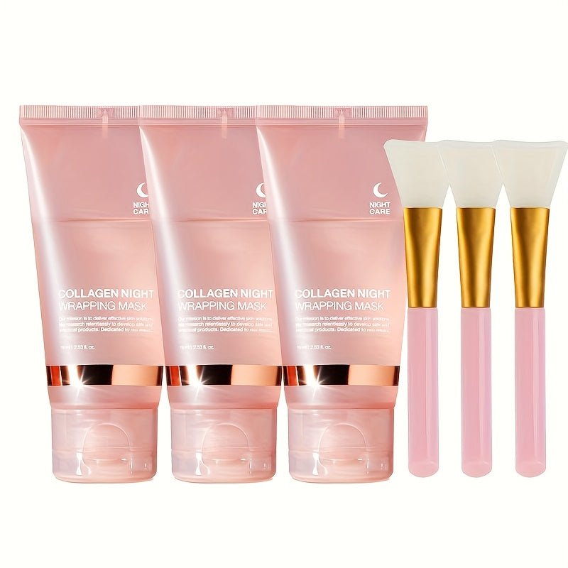 Collageen Nachtmasker 3-Pack – Niacinamide & Hyaluronzuur - Spotlights shopping