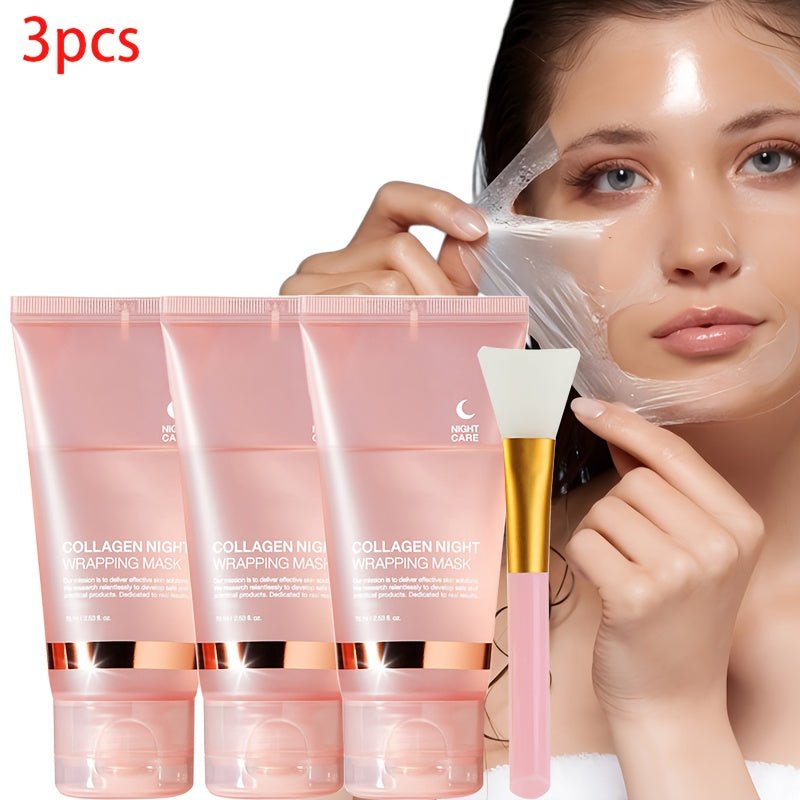 Collageen Nachtmasker 3-Pack – Niacinamide & Hyaluronzuur - Spotlights shopping