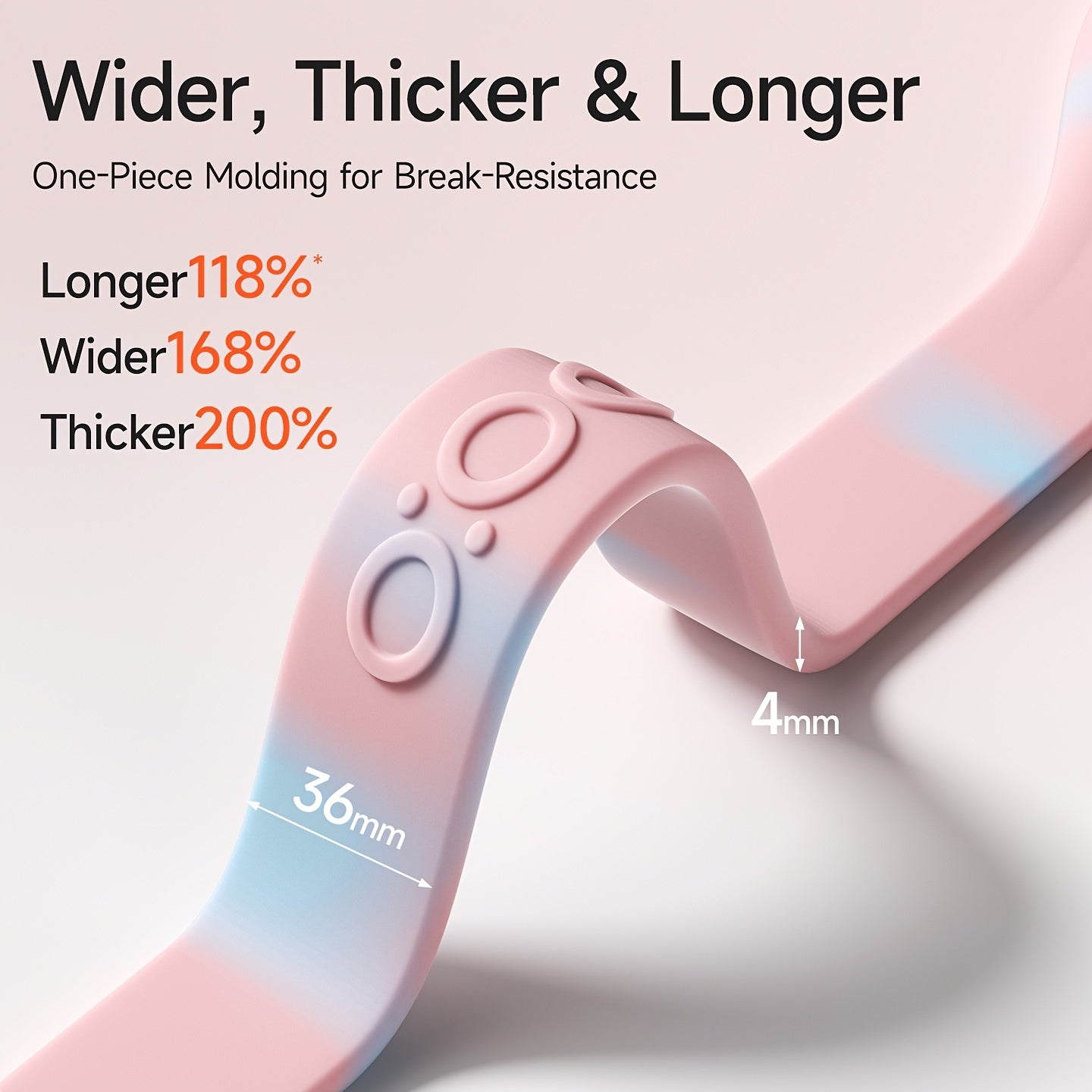 Pilates weerstandsband met enkele lus en hoge elasticiteit, huidvriendelijke antislip siliconen trekker, weerstandskoord met rugopening voor dames, geschikt voor yoga, fitness en rekoefeningen, voor armen, rugopening en borstexpansie