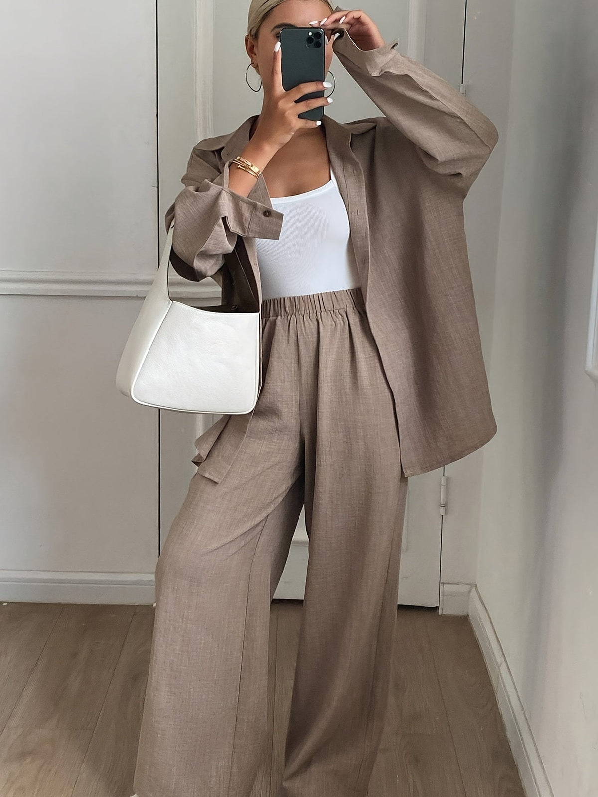 Dames 2-Delige Set – Losvallende Denimlook Set voor Vakantie - Spotlights shopping