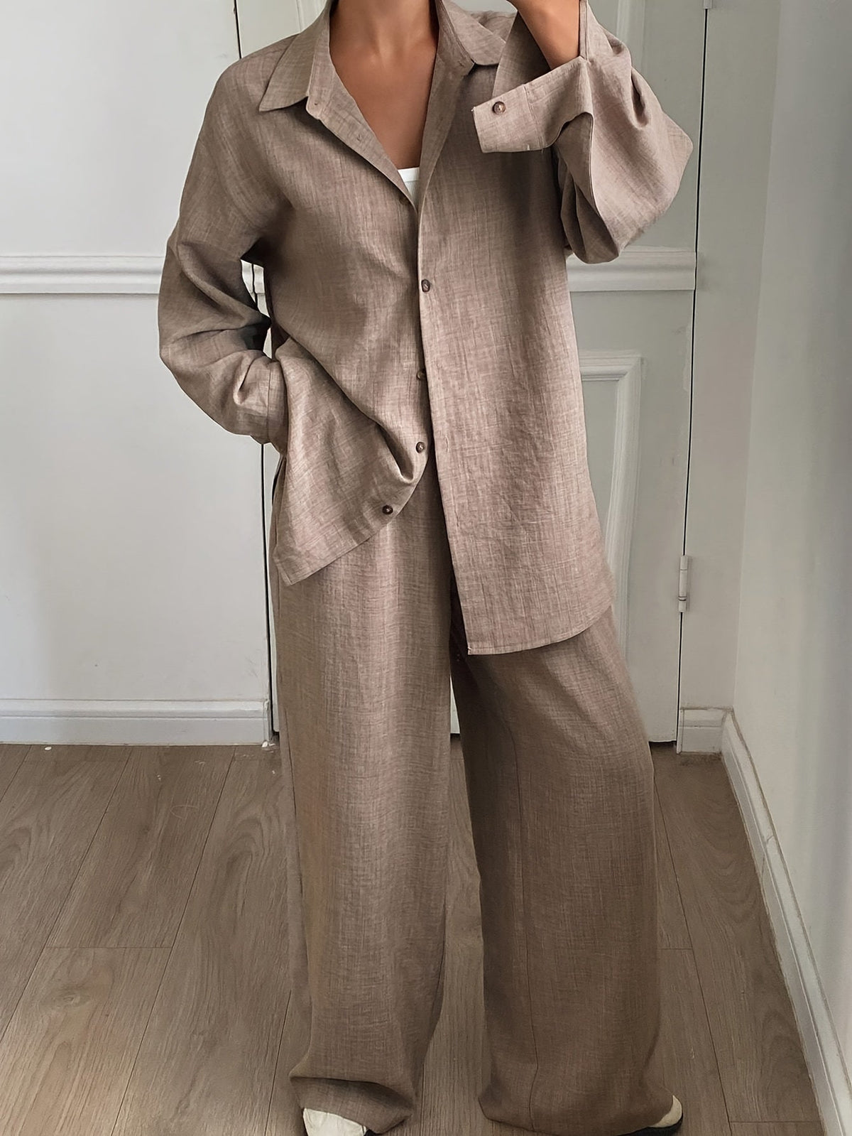 Dames 2-Delige Set – Losvallende Denimlook Set voor Vakantie - Spotlights shopping