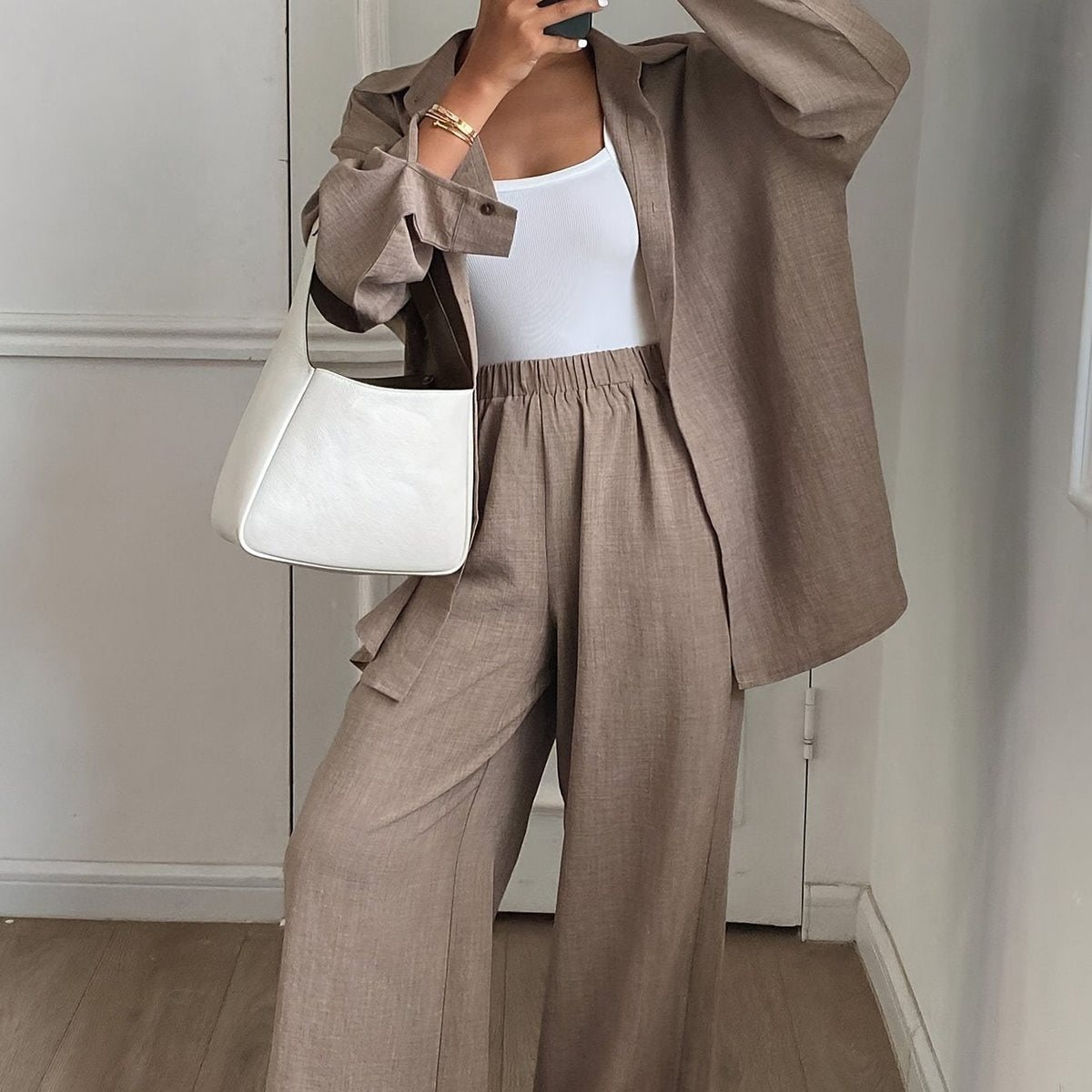 Dames 2-Delige Set – Losvallende Denimlook Set voor Vakantie - Spotlights shopping